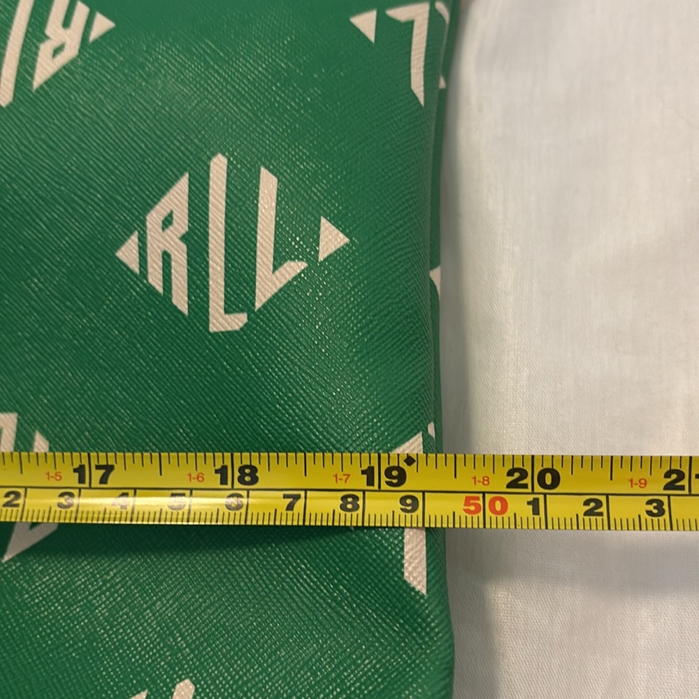 VTG Lauren by Ralph Lauren Caldwell Shopper in Lawn Green large logo tote bag - Picture 7 of 15